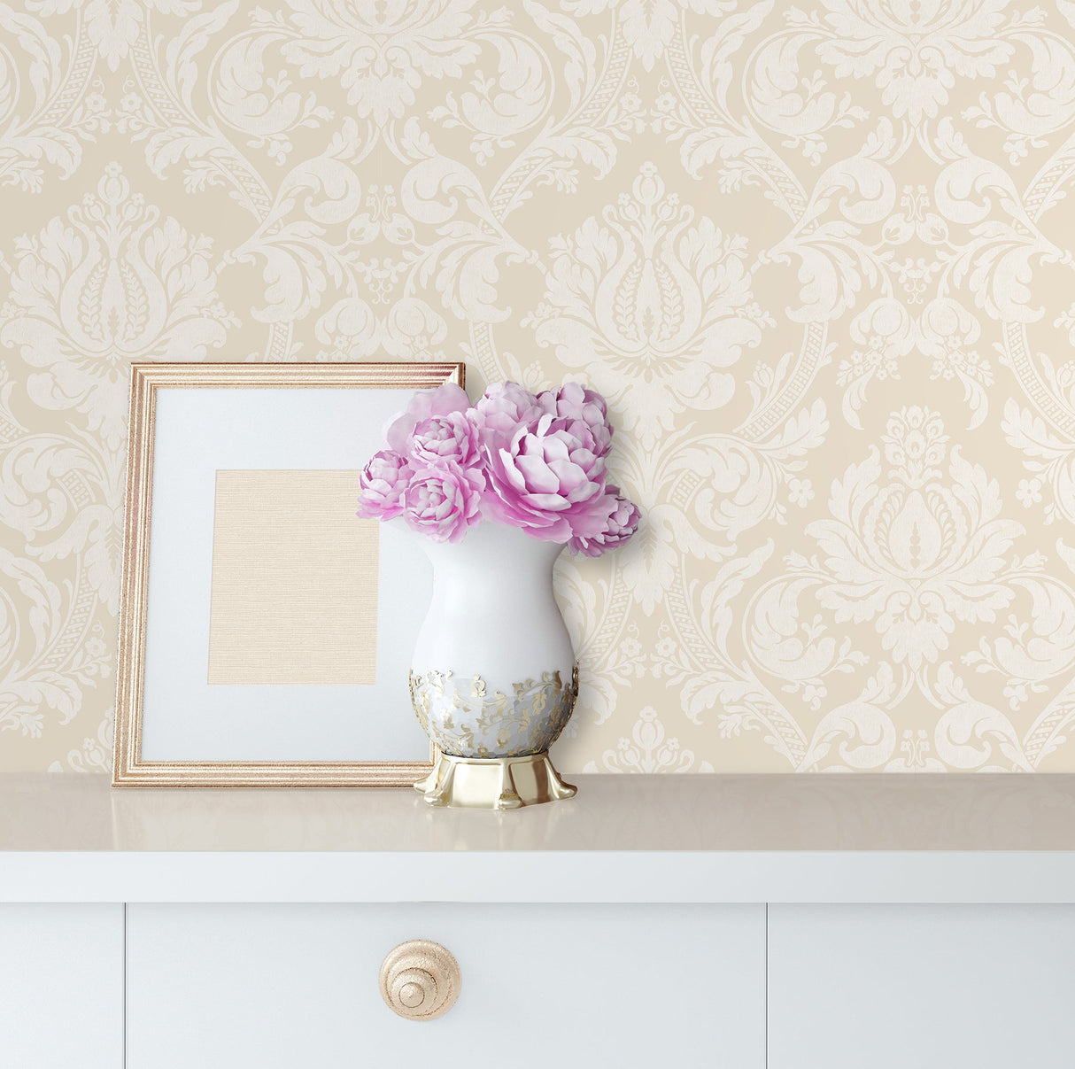 Fine Decor 2900-23219 Briar Beige Damask Wallpaper