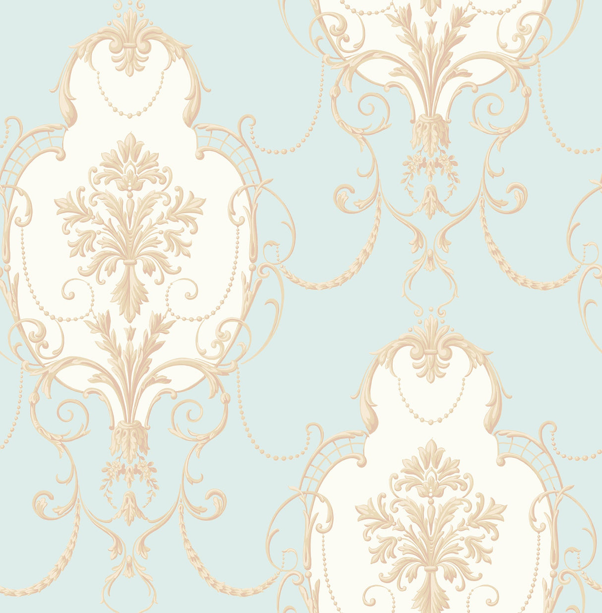 Fine Decor 2900-23251 Lucinda Blue Cameo Wallpaper