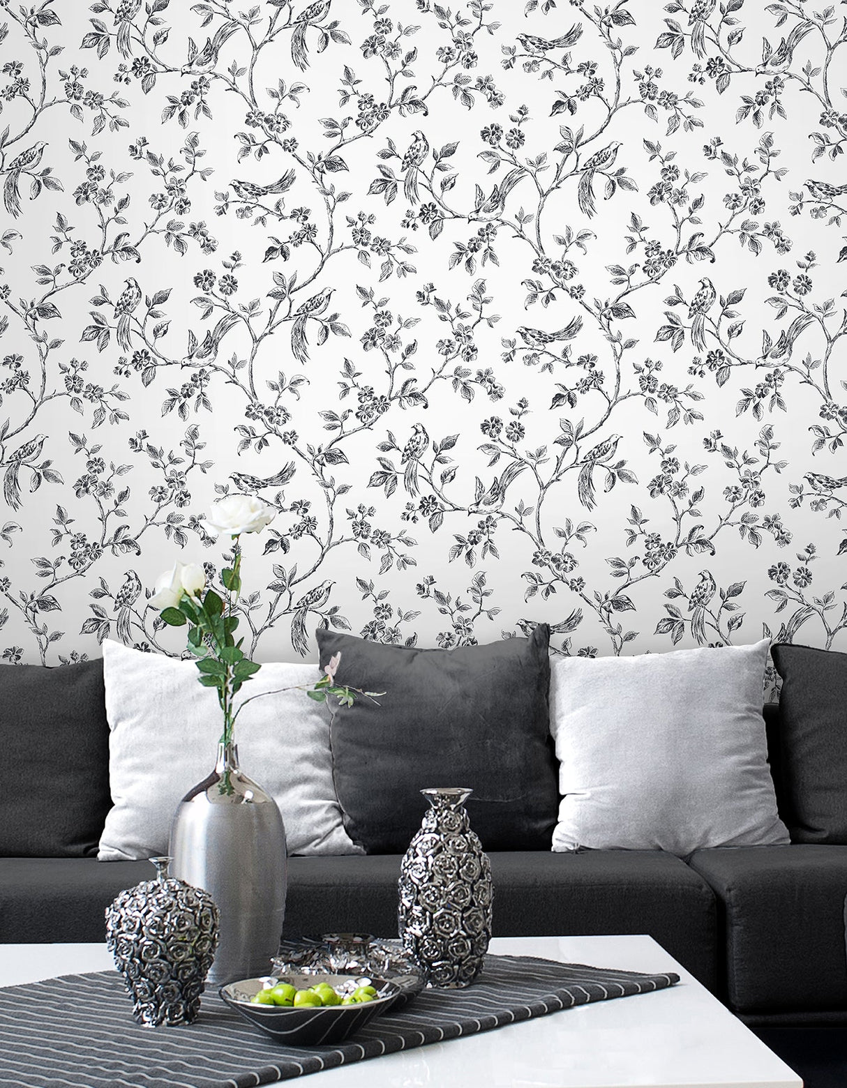 Fine Decor 2900-40289 Jeanie Black Tree Wallpaper