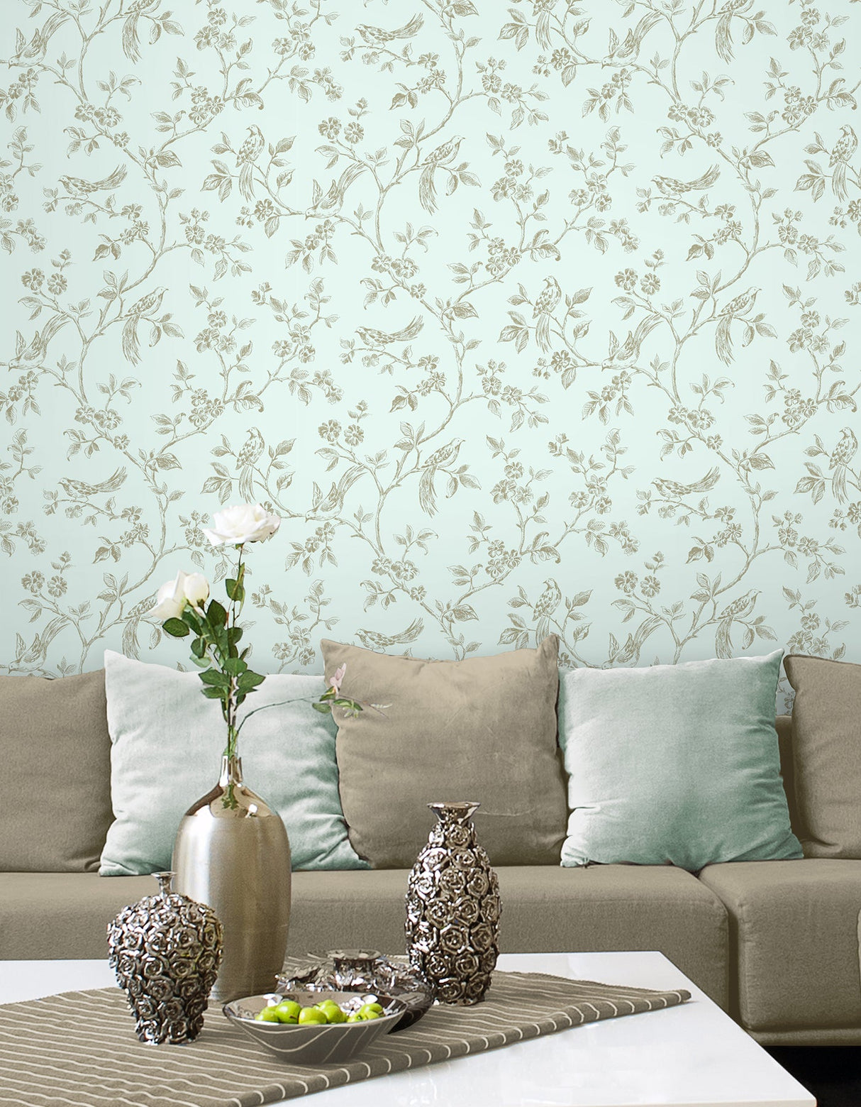 Fine Decor 2900-40291 Jeanie Blue Tree Wallpaper
