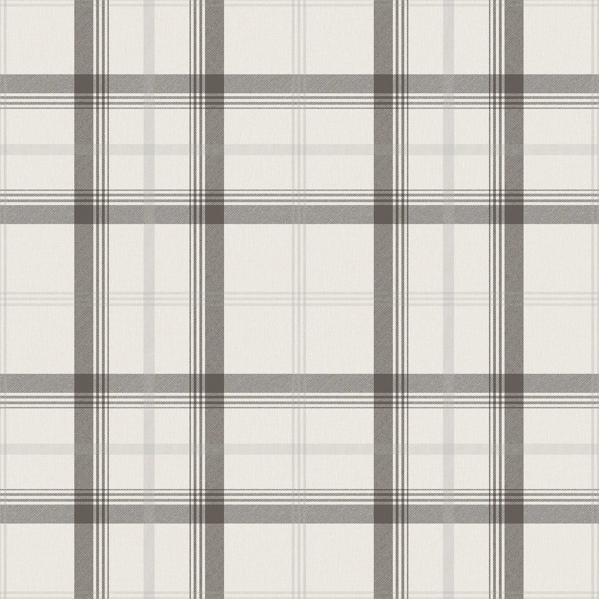 Fine Decor 2900-40535 Cambridge Black Plaid Wallpaper