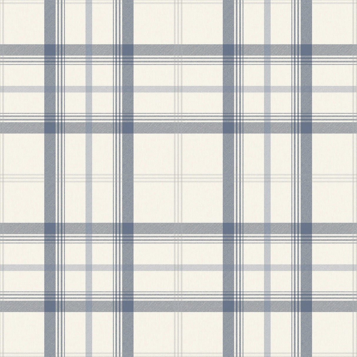 Fine Decor 2900-40541 Cambridge Blue Plaid Wallpaper