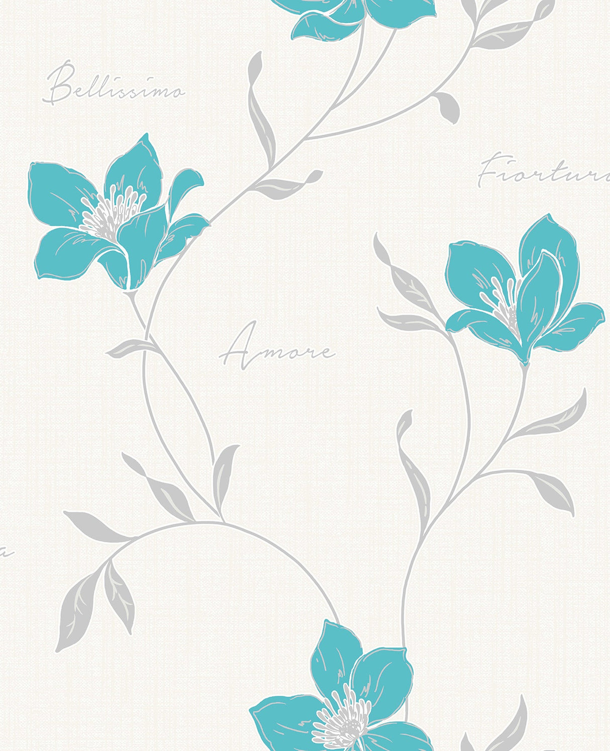 Fine Decor 2900-40722 Mischa Teal Floral Wallpaper