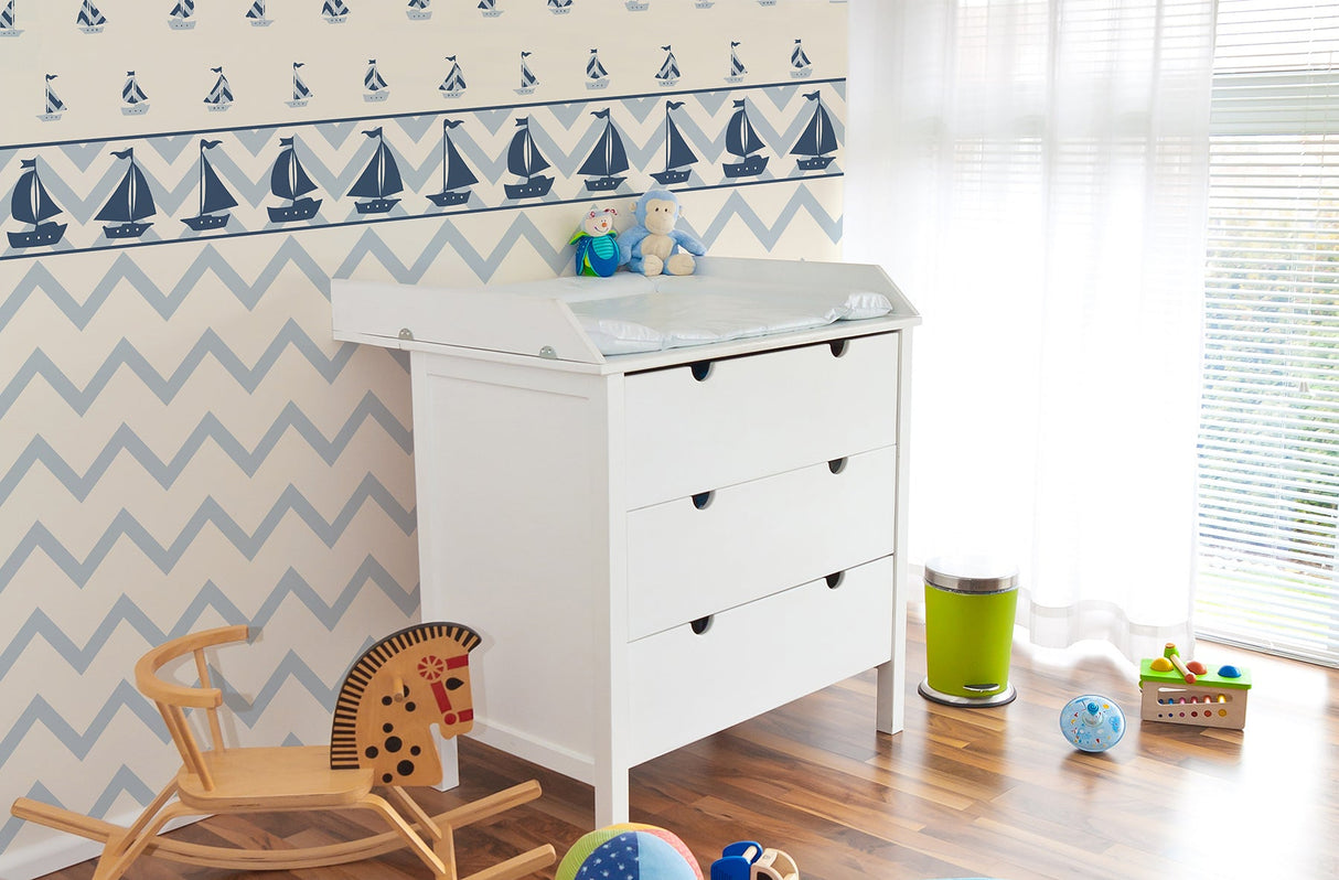 Fine Decor 2900-40773 Pearl Off-White Boat Wallpaper