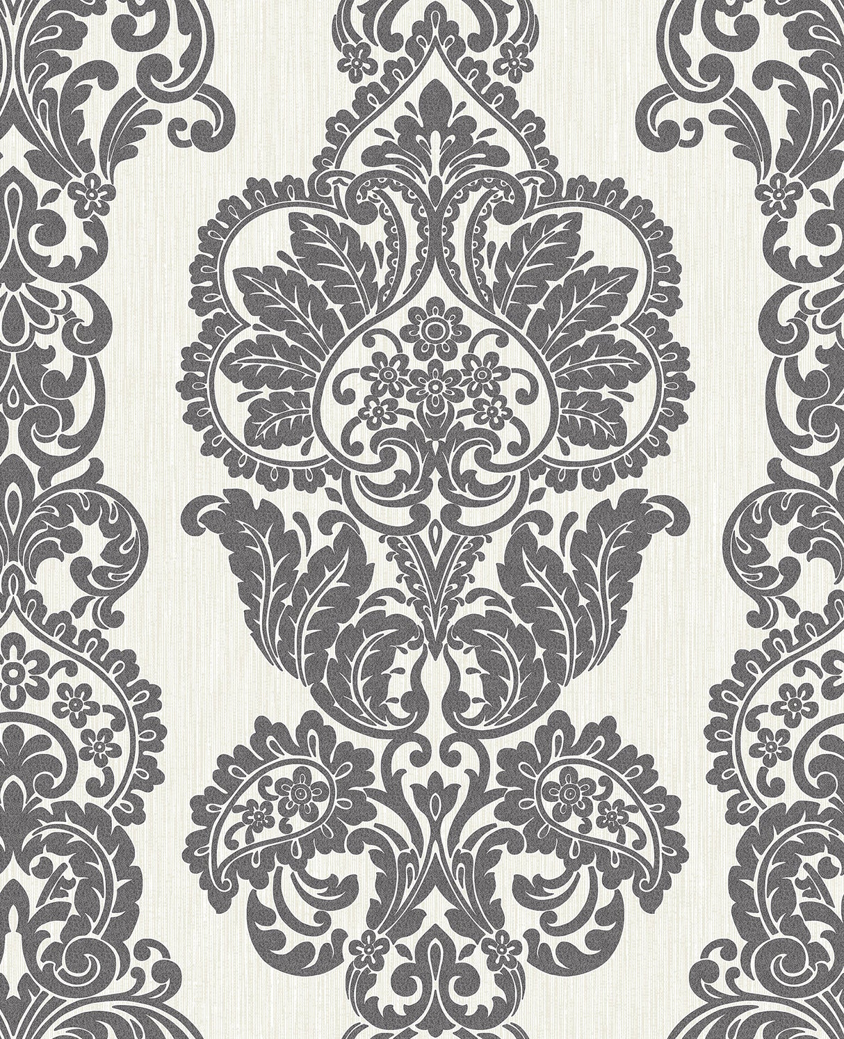 Fine Decor 2900-40896 Rochester Charcoal Damask Wallpaper