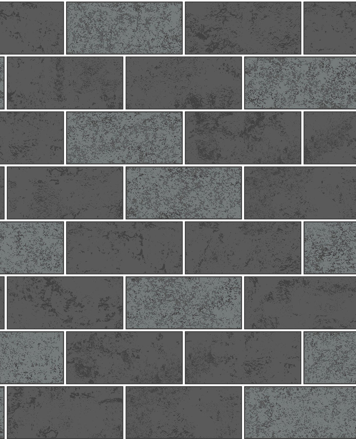 Fine Decor 2900-41462 Ceramica Black Subway Tile Wallpaper