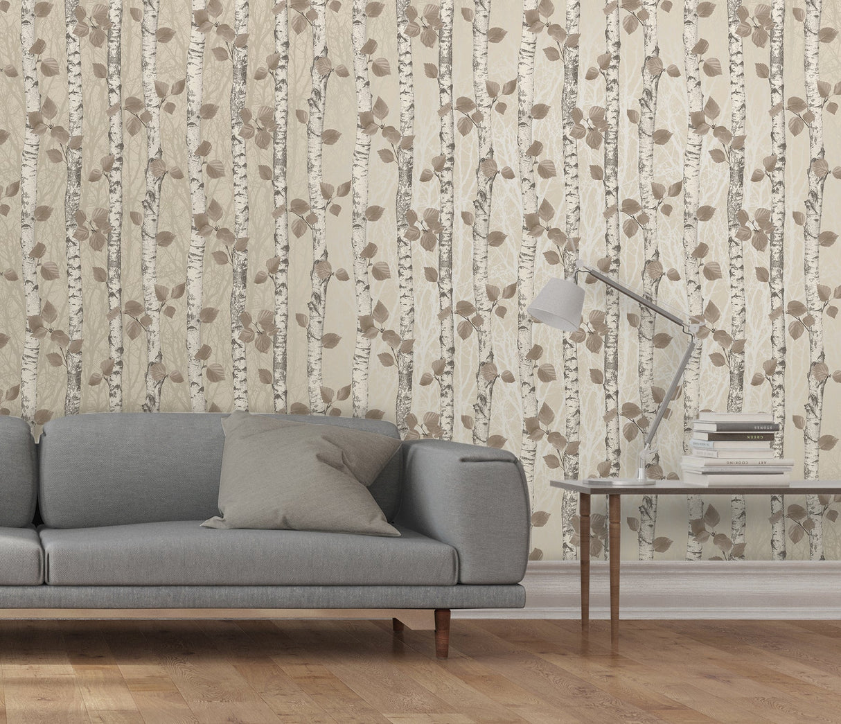 Fine Decor 2900-41476 Birchwood Taupe Glitter Wallpaper