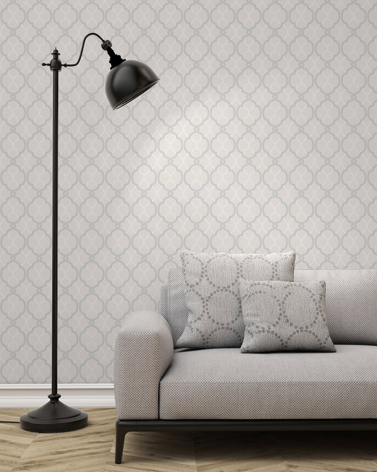 Fine Decor 2900-41580 Mungo Off-White Quatrefoil Wallpaper