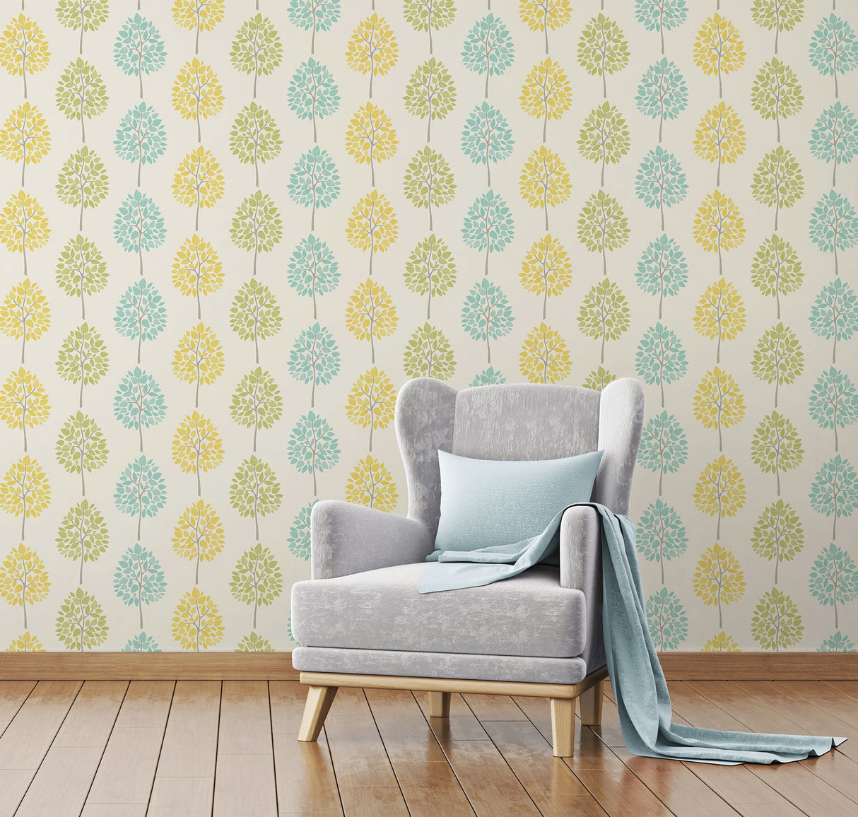 Fine Decor 2900-41592 Alder Cream Tree Wallpaper