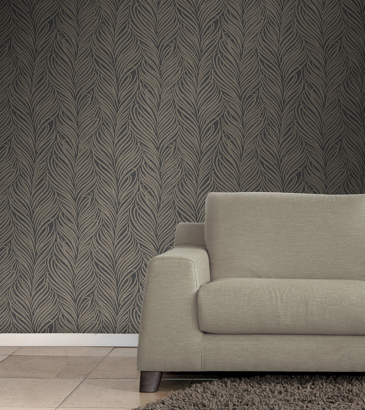 Fine Decor 2900-41742 Alfie Brown Botanical Wallpaper