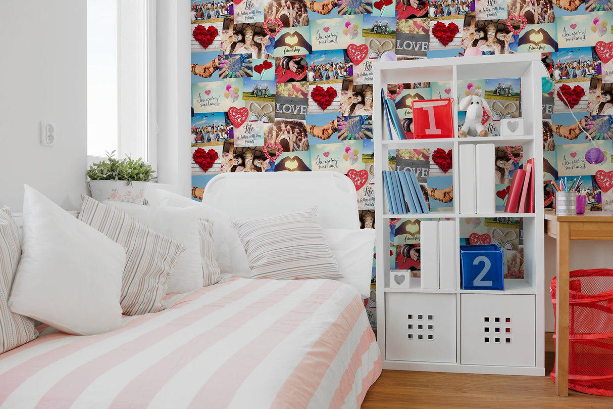 Fine Decor 2900-41916 Cara Multicolor Collage Wallpaper