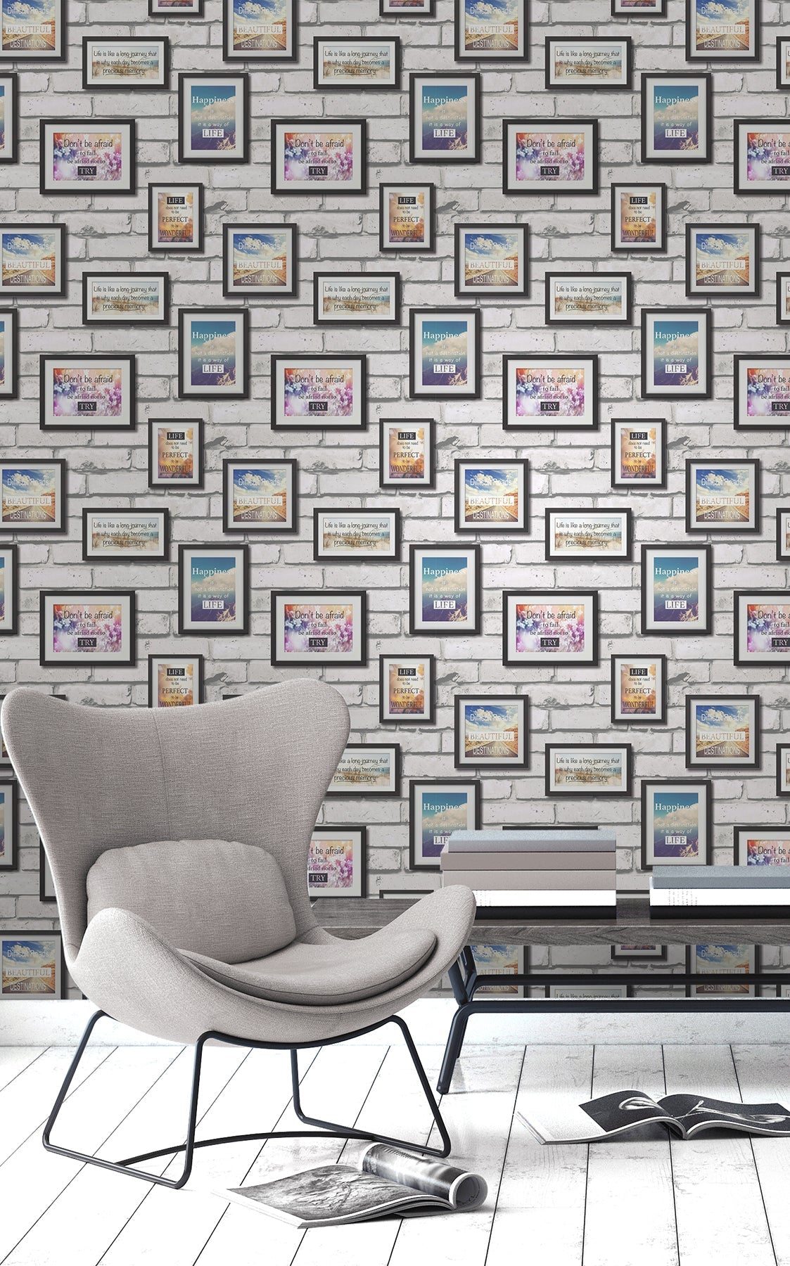 Fine Decor 2900-41920 Inspire Multicolor Frames Wallpaper