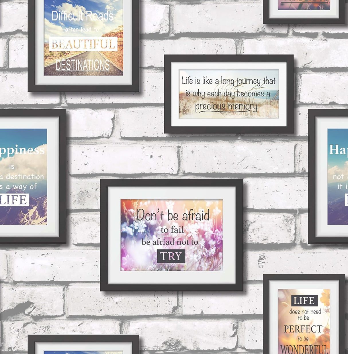 Fine Decor 2900-41920 Inspire Multicolor Frames Wallpaper