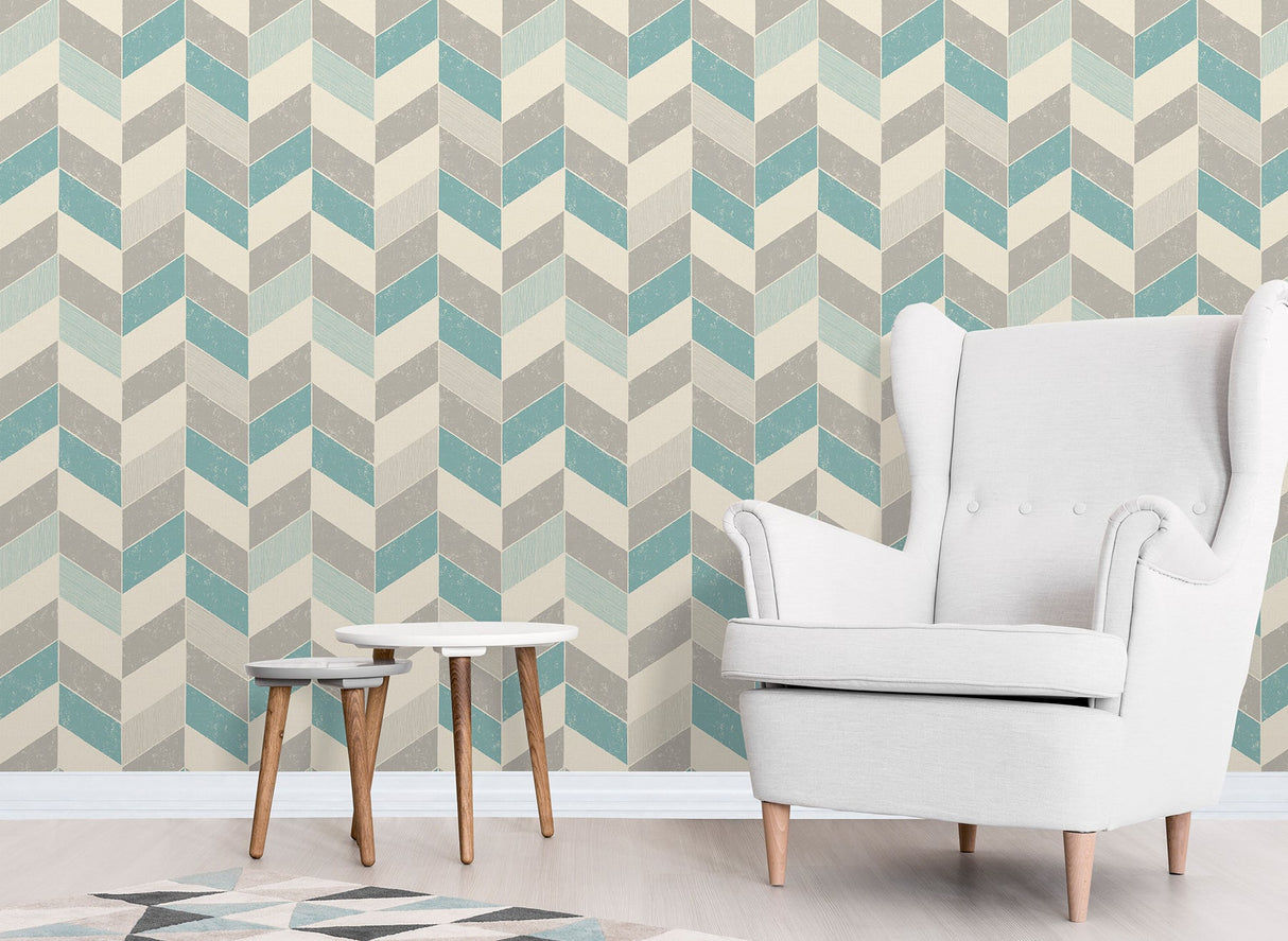 Fine Decor 2900-42021 Teal Astrid Wallpaper