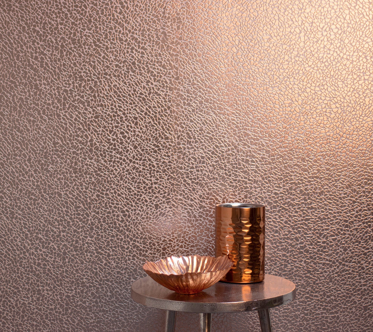 Fine Decor 2900-42483 Harrington Rose Gold Mirror Texture Wallpaper