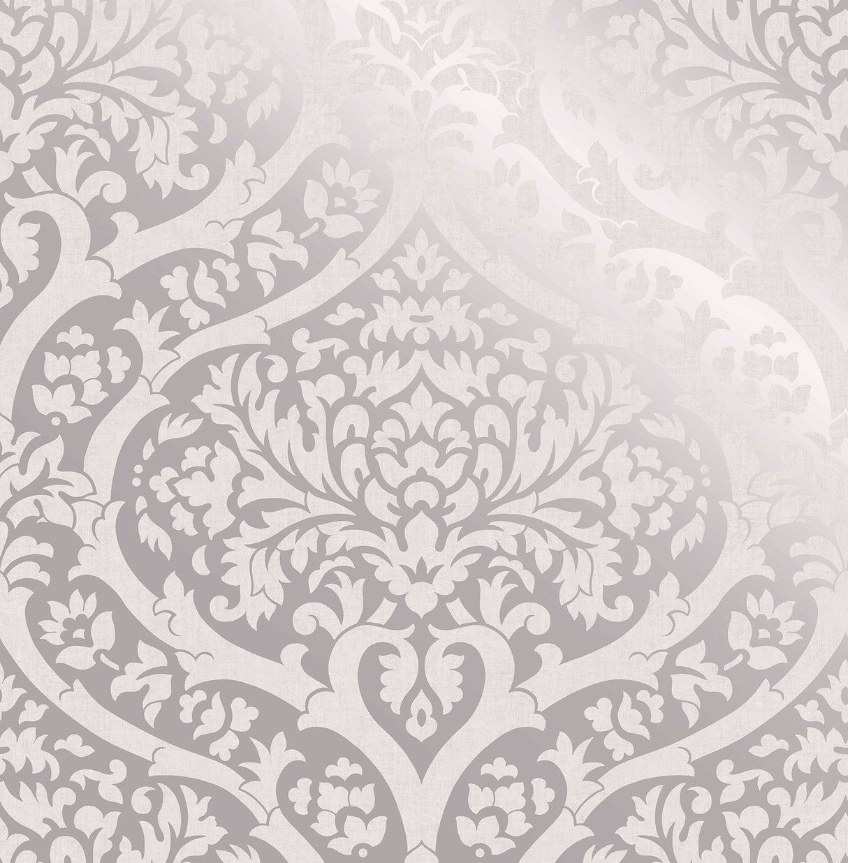 Fine Decor 2900-42529 Sandringham Silver Damask Wallpaper