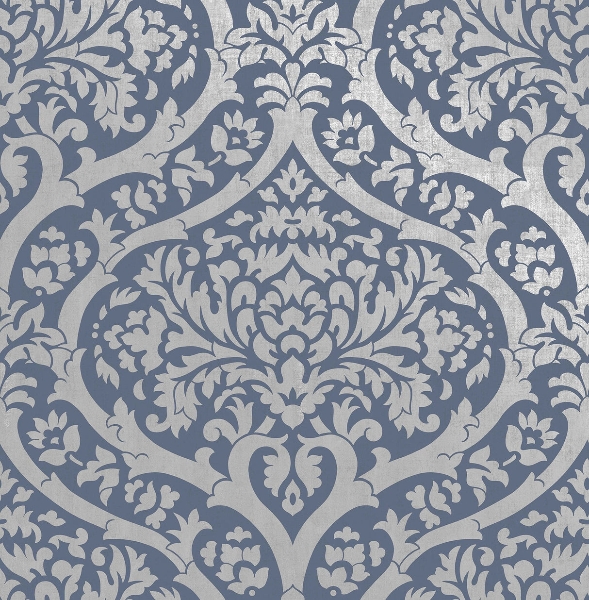 Fine Decor 2900-42531 Sandringham Blue Damask Wallpaper