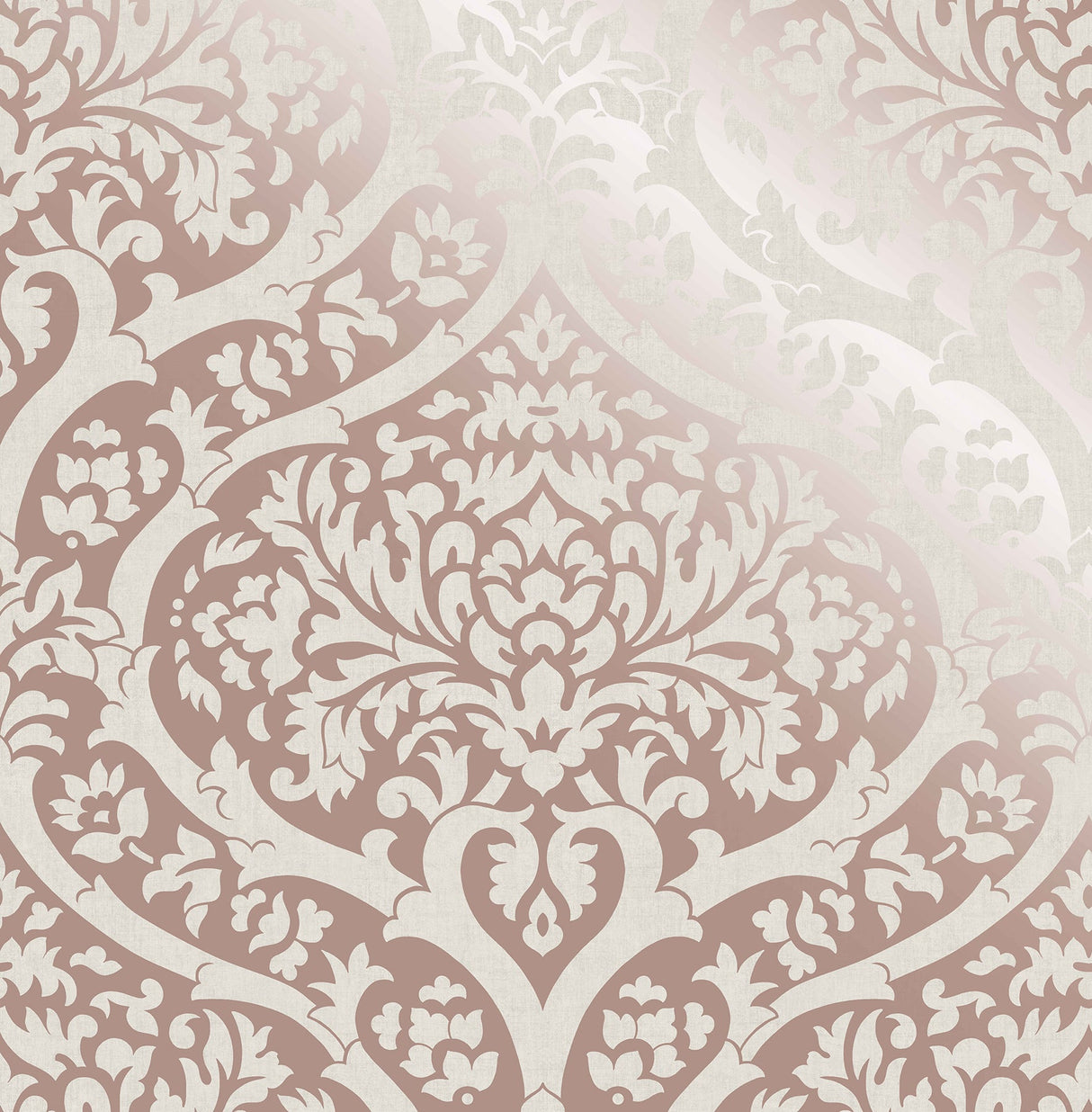 Fine Decor 2900-42533 Sandringham Rose Gold Damask Wallpaper