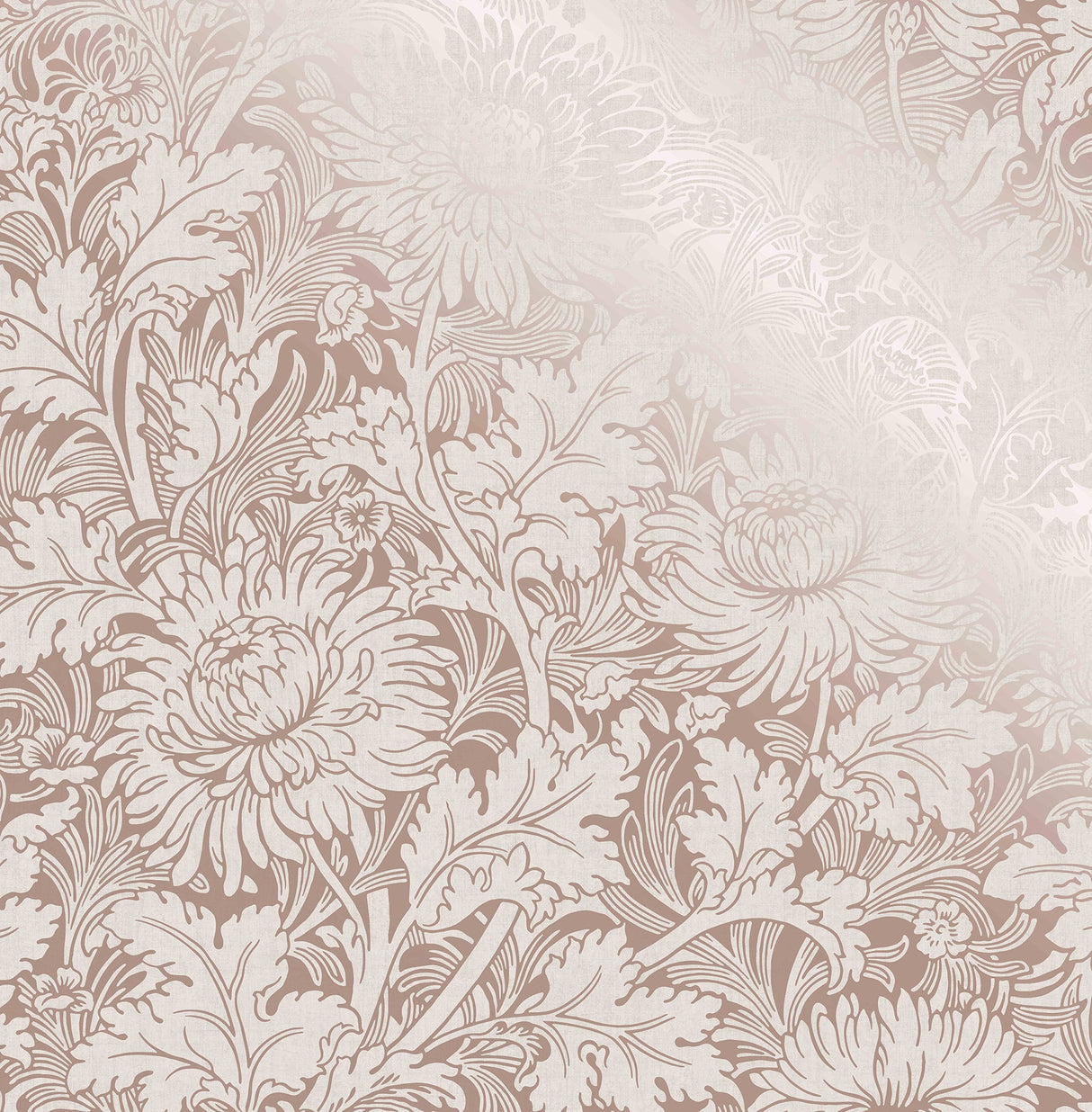 Fine Decor 2900-42534 Zinnia Rose Gold Floral Wallpaper