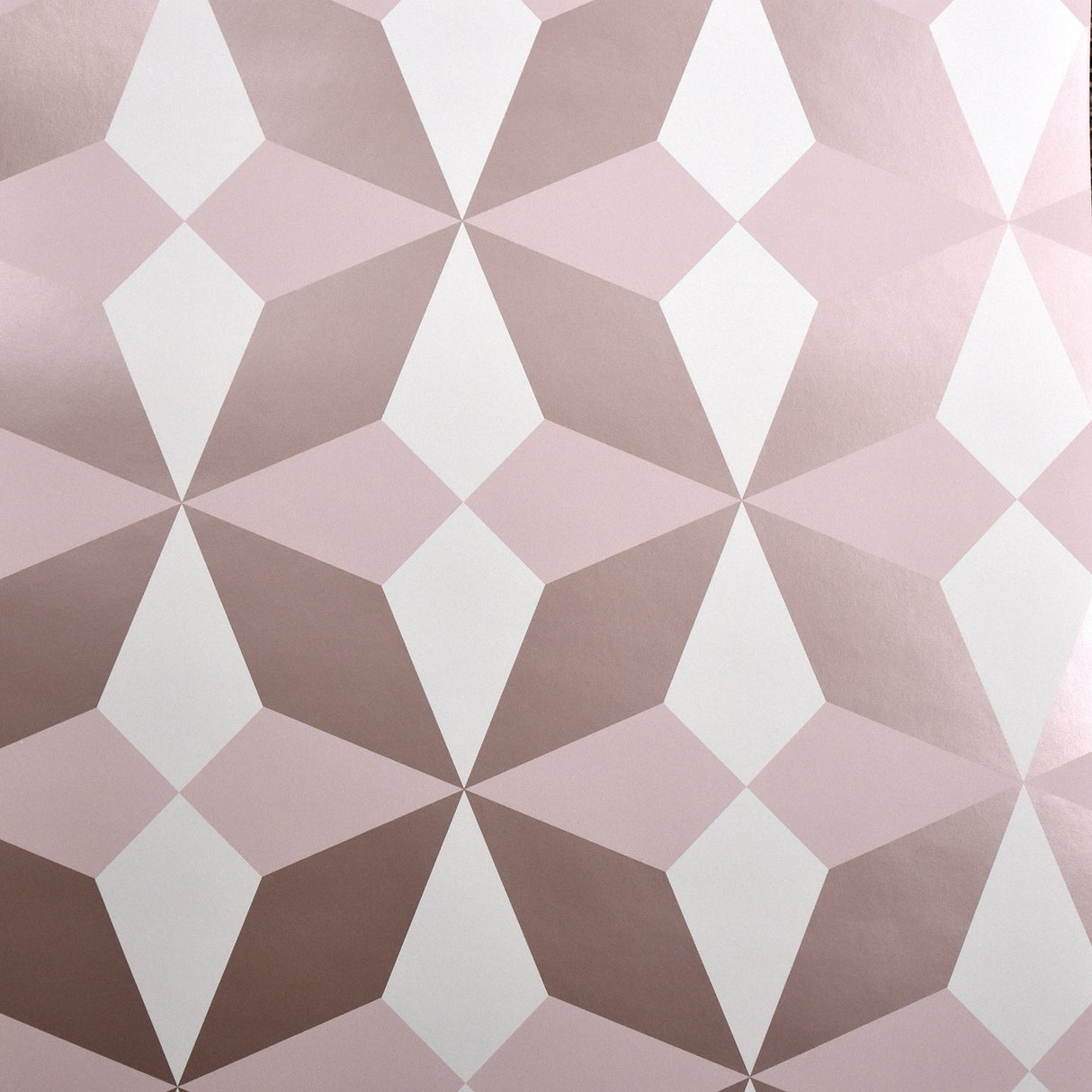 Fine Decor 2900-42547 Newby Rose Gold Geometric Wallpaper
