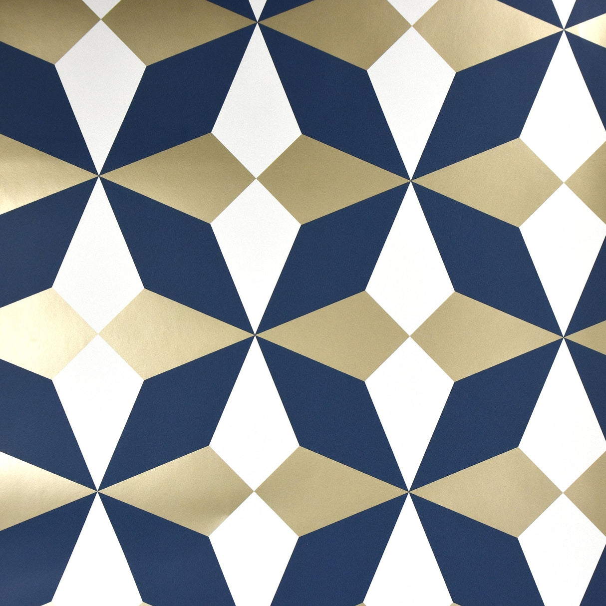 Fine Decor 2900-42548 Newby Navy Geometric Wallpaper