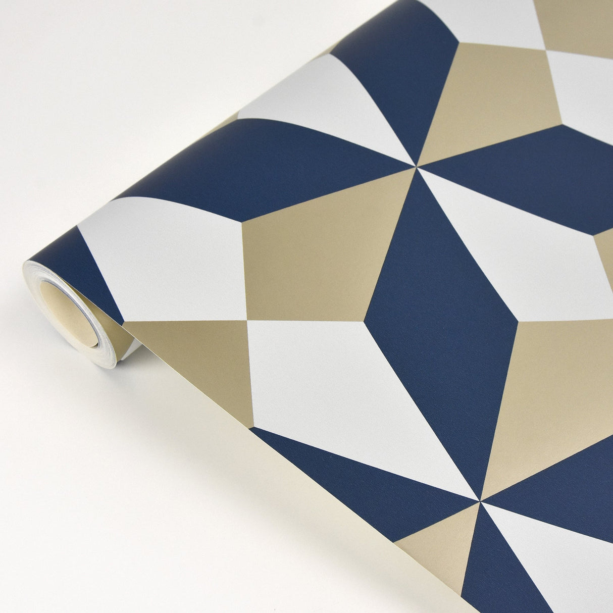 Fine Decor 2900-42548 Newby Navy Geometric Wallpaper