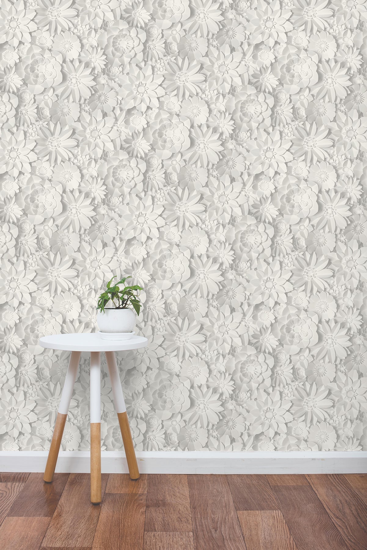 Fine Decor 2900-42554 Dacre White Floral Wallpaper