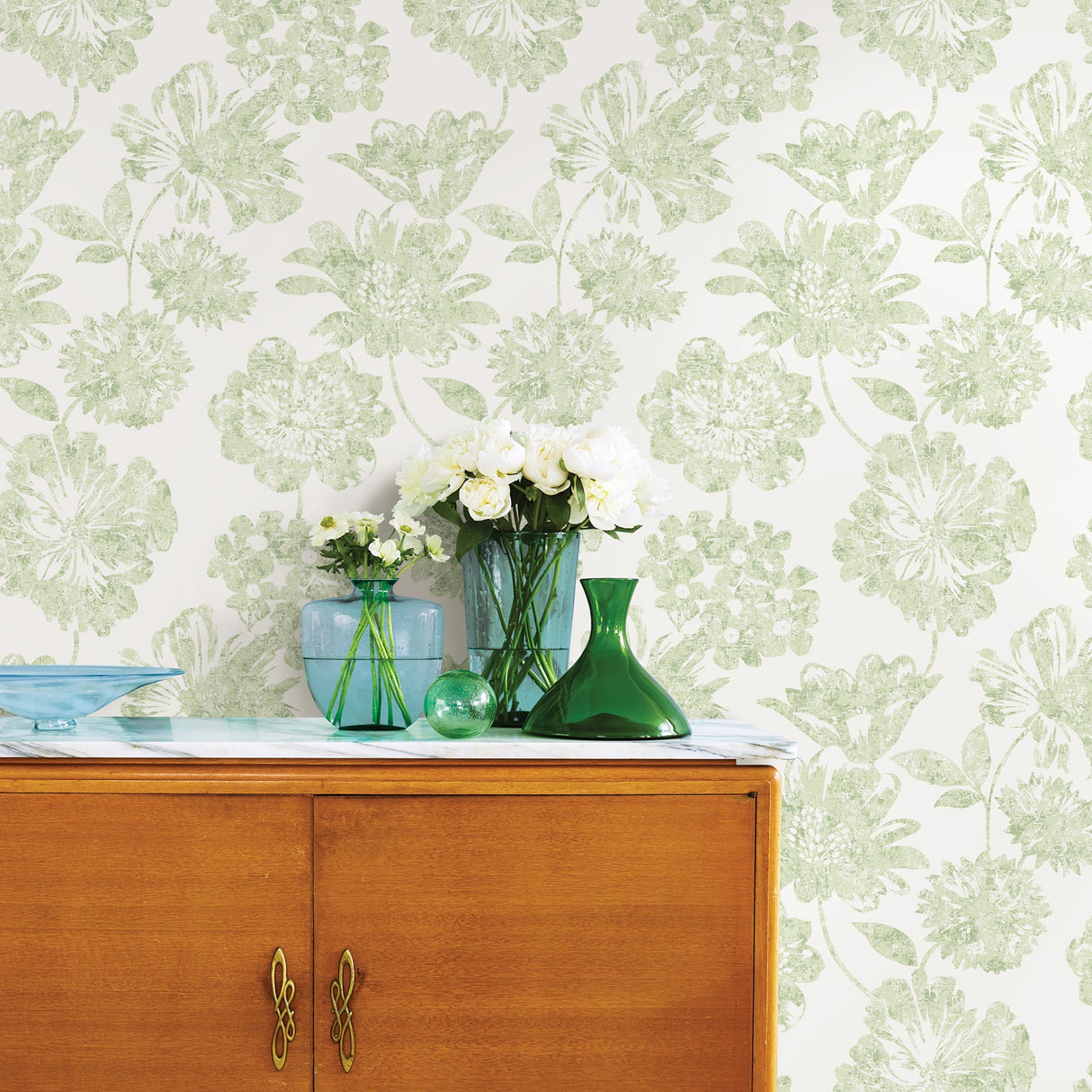 A-Street Prints 2901-25419 Folia Light Green Floral Wallpaper