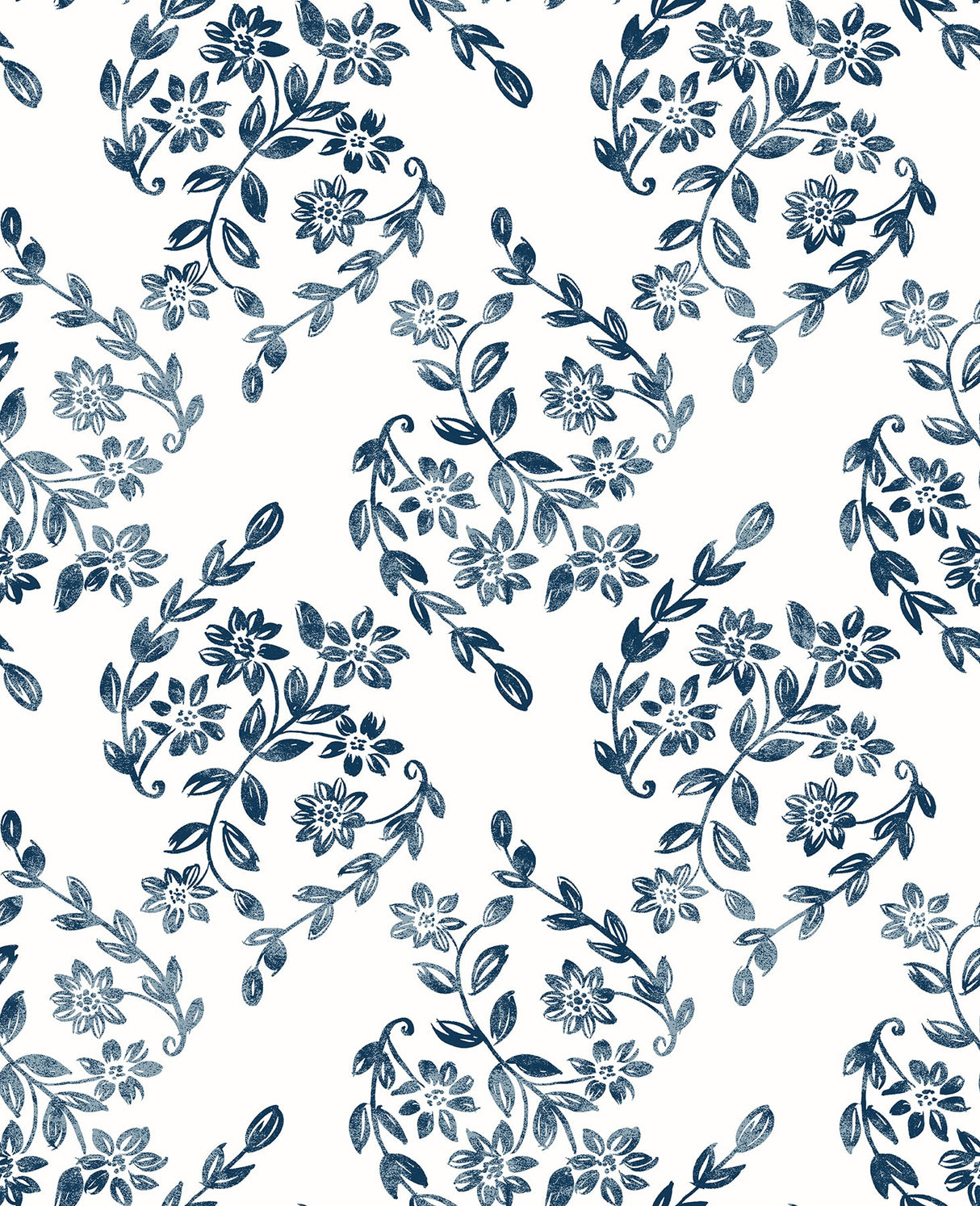 A-Street Prints 2901-25428 Arabesque Blue Floral Trail Wallpaper