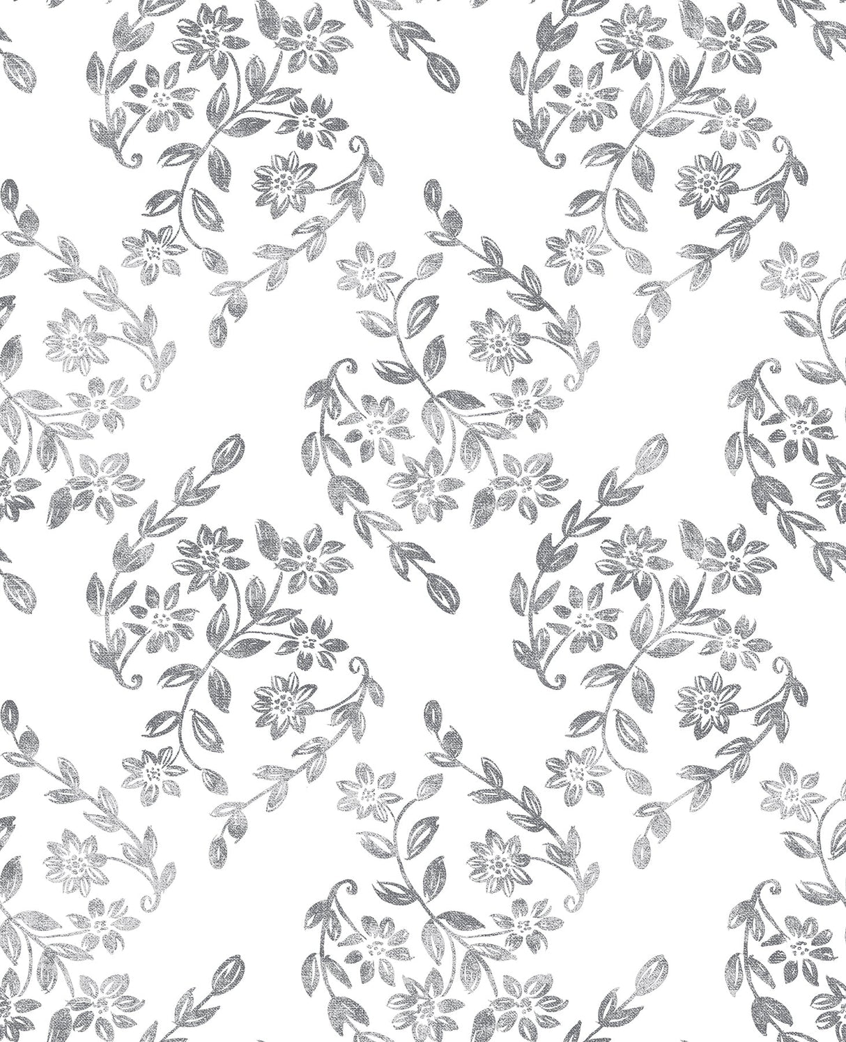 A-Street Prints 2901-25429 Arabesque Grey Floral Trail Wallpaper