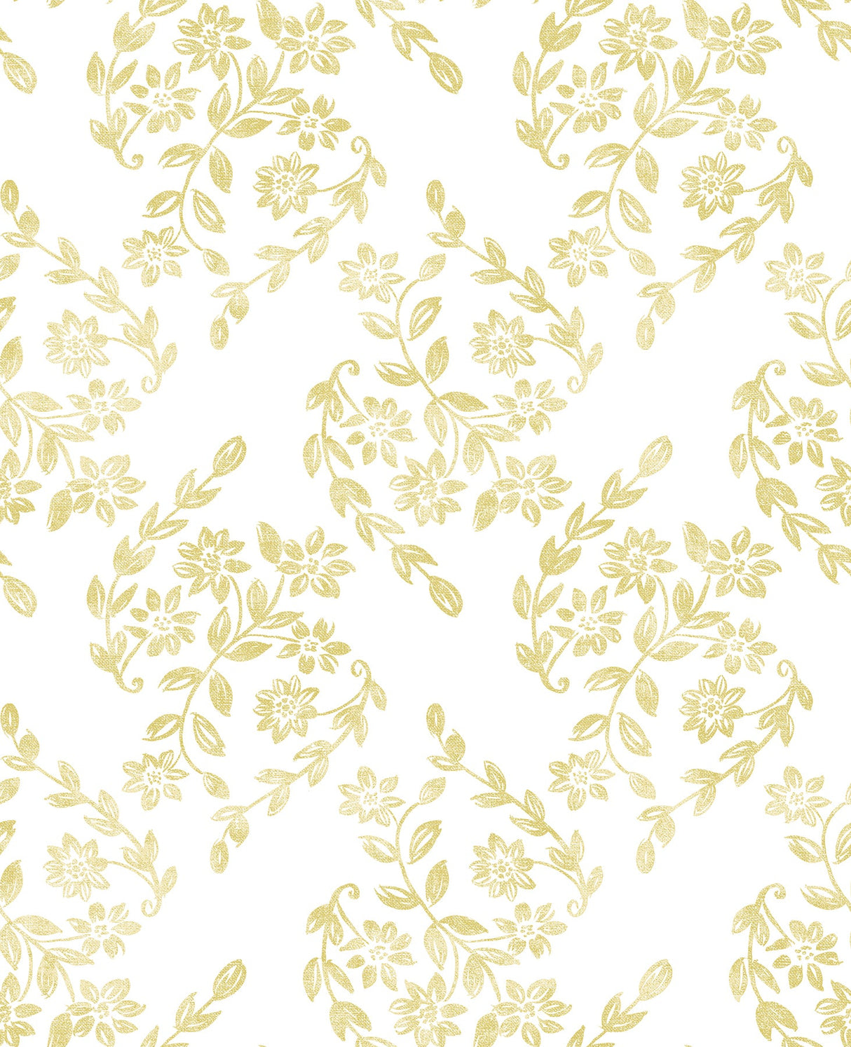 A-Street Prints 2901-25430 Arabesque Mustard Floral Trail Wallpaper