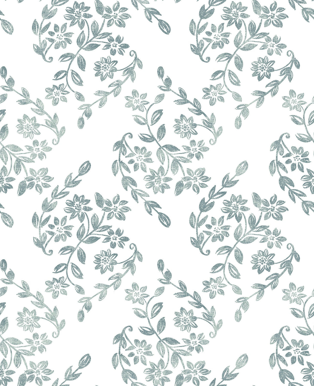 A-Street Prints 2901-25431 Arabesque Teal Floral Trail Wallpaper