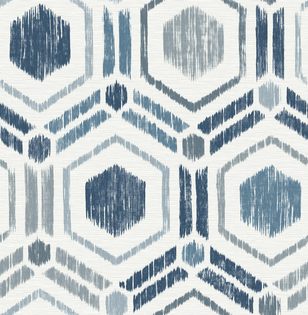 A-Street Prints 2901-25433 Borneo Blue Geometric Grasscloth Wallpaper