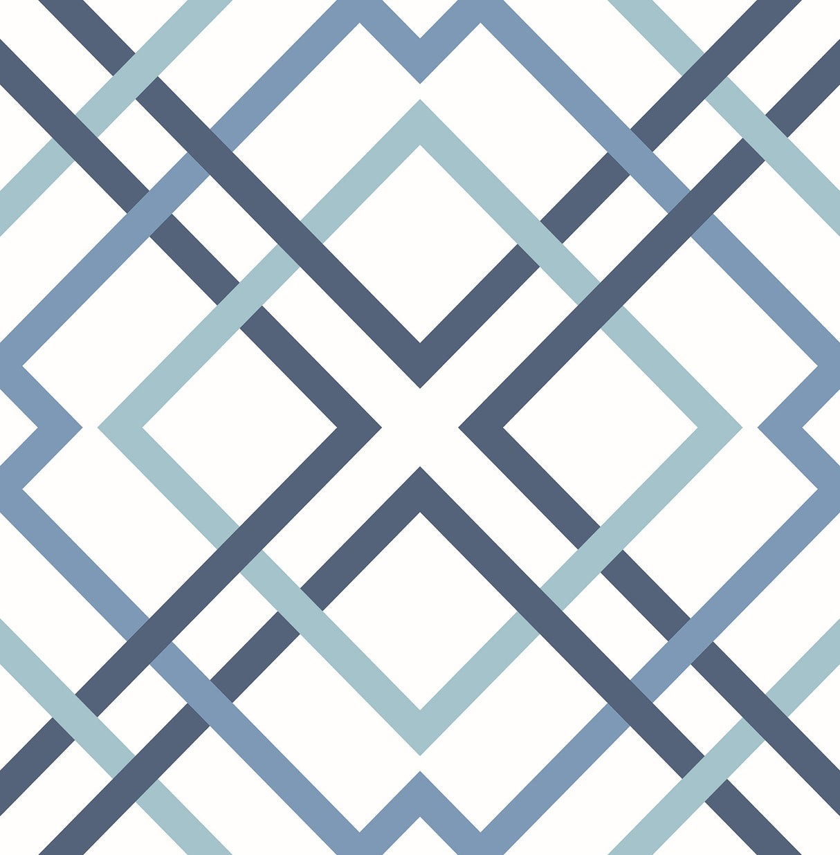 A-Street Prints 2901-25436 Saltire Emile Blue Lattice Wallpaper