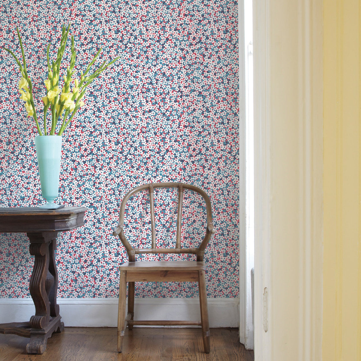 A-Street Prints 2901-25443 Giverny Red Miniature Floral Wallpaper