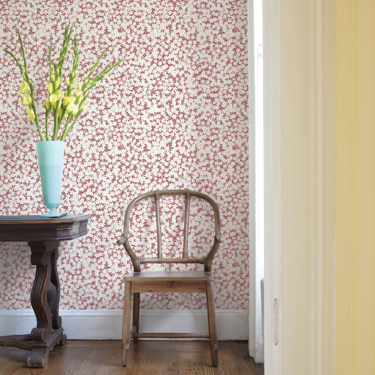 A-Street Prints 2901-25446 Giverny Pink Miniature Floral Wallpaper