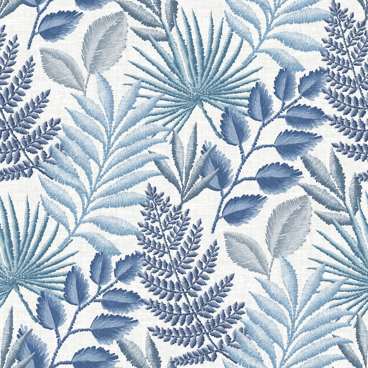 A-Street Prints 2901-87505 Palomas Blue Botanical Wallpaper