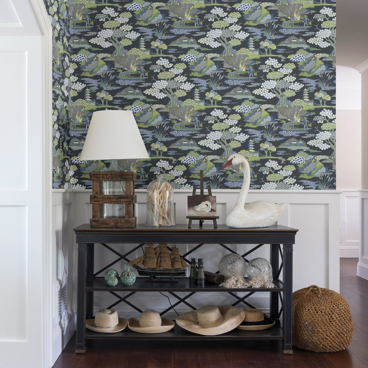 A-Street Prints 2901-87510 Joy De Vie Indigo Toile Wallpaper