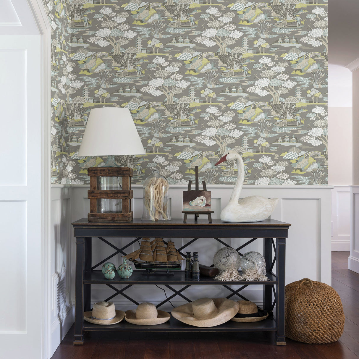 A-Street Prints 2901-87511 Joy De Vie Grey Toile Wallpaper