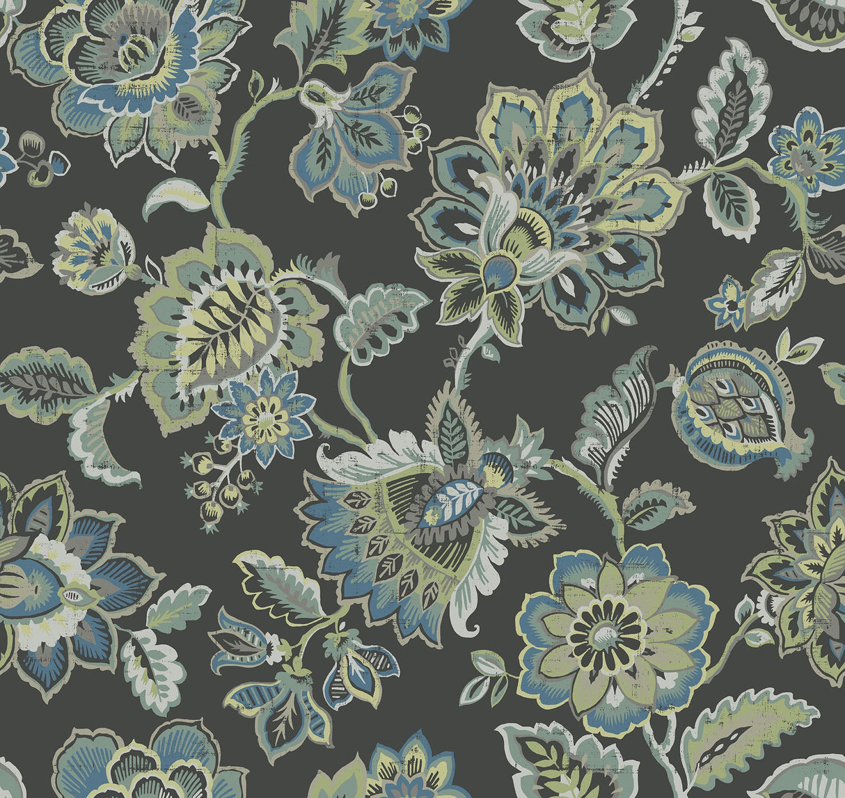 A-Street Prints 2901-87516 Corona Multicolor Jacobean Wallpaper