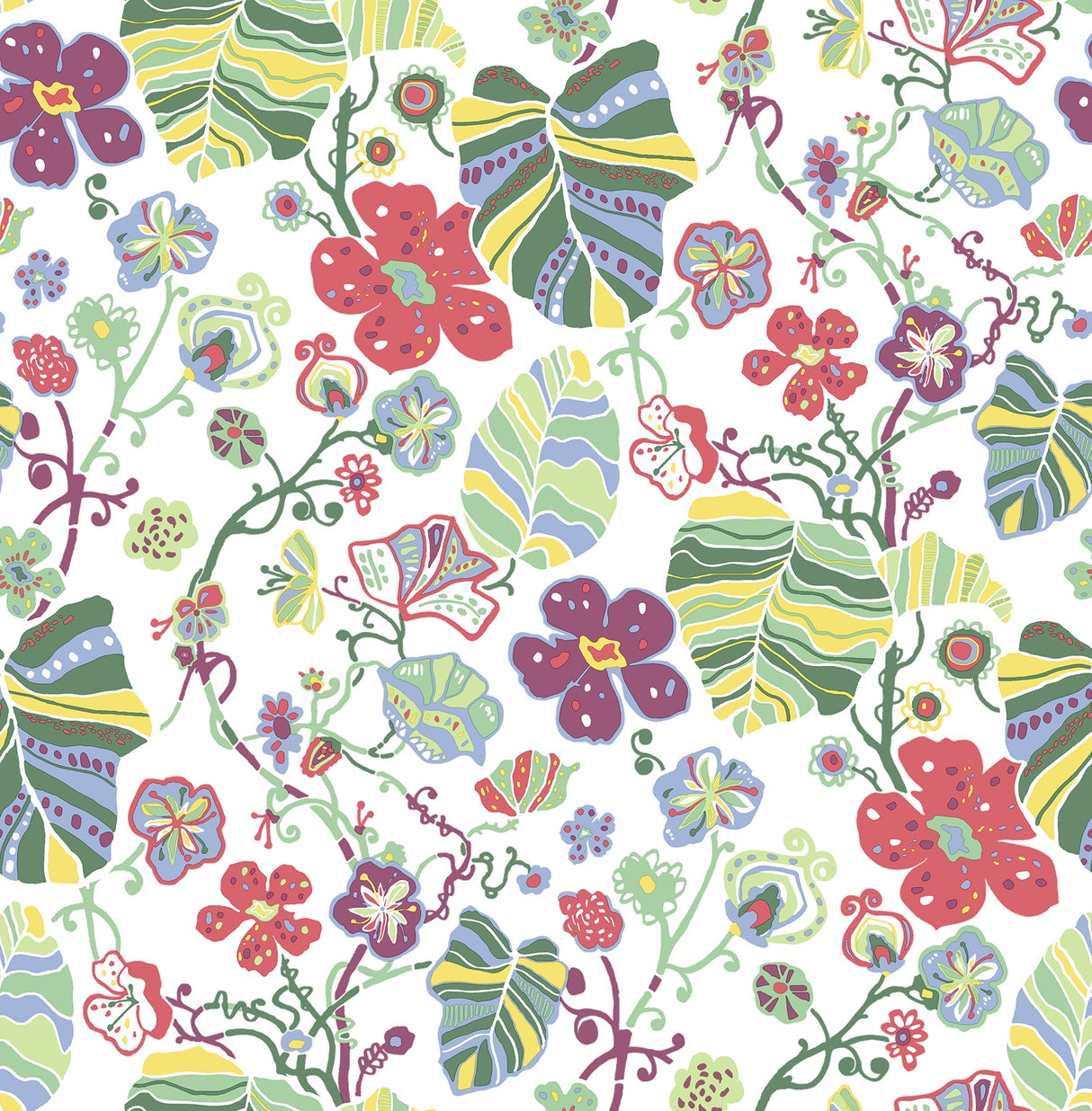 A-Street Prints 2903-25808 Gwyneth Multicolor Floral Wallpaper