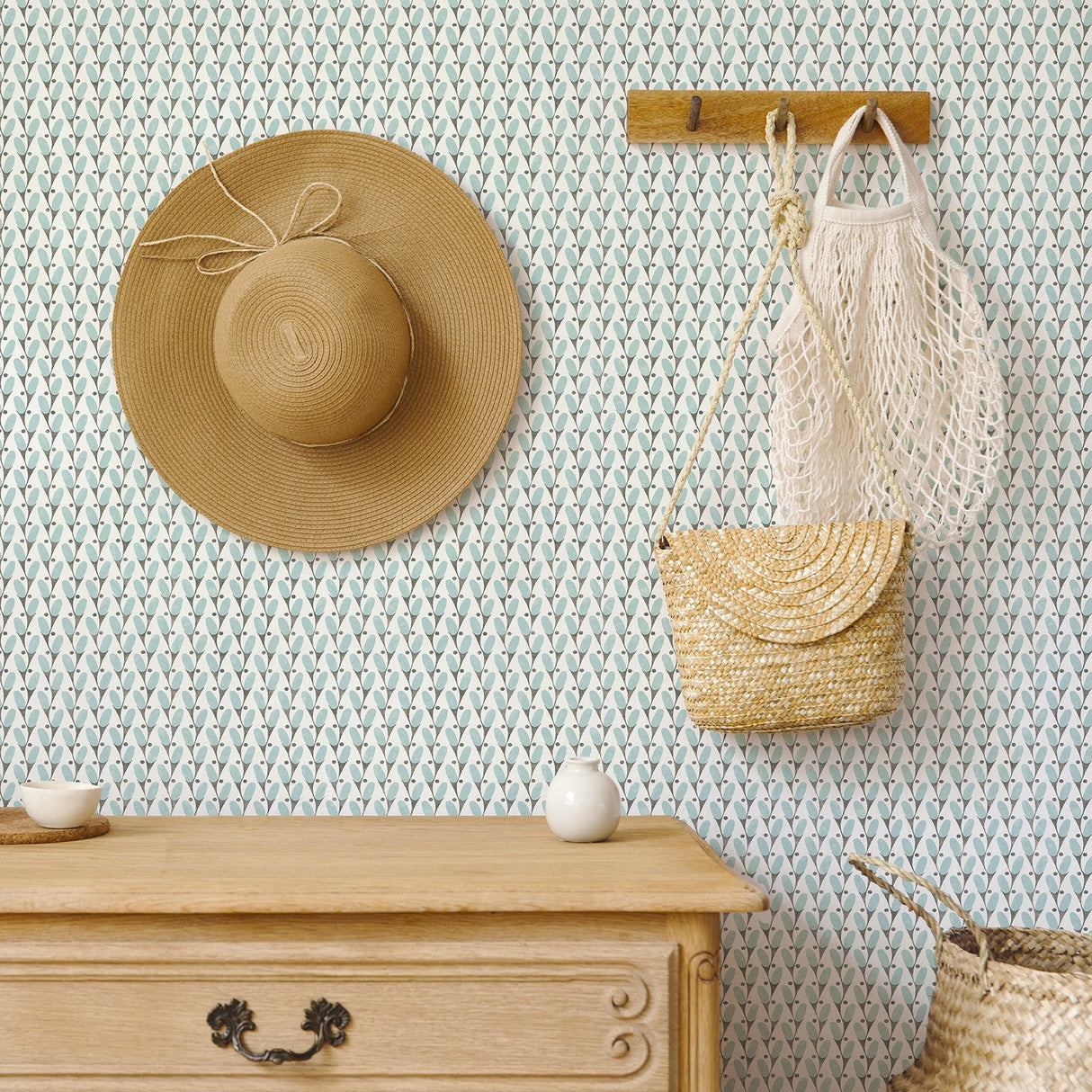 A-Street Prints 2903-25812 Landon Teal Abstract Geometric Wallpaper