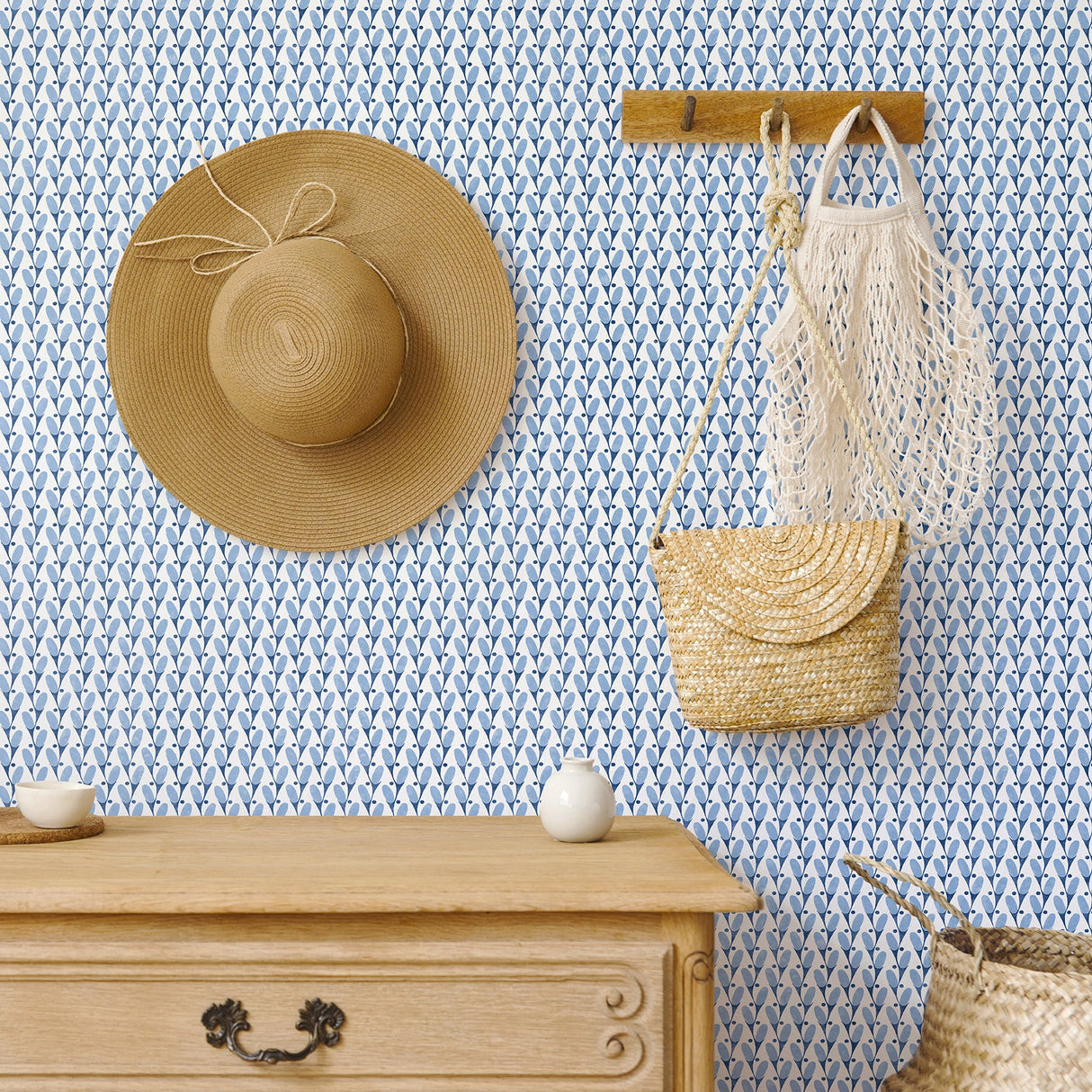 A-Street Prints 2903-25814 Landon Blue Abstract Geometric Wallpaper