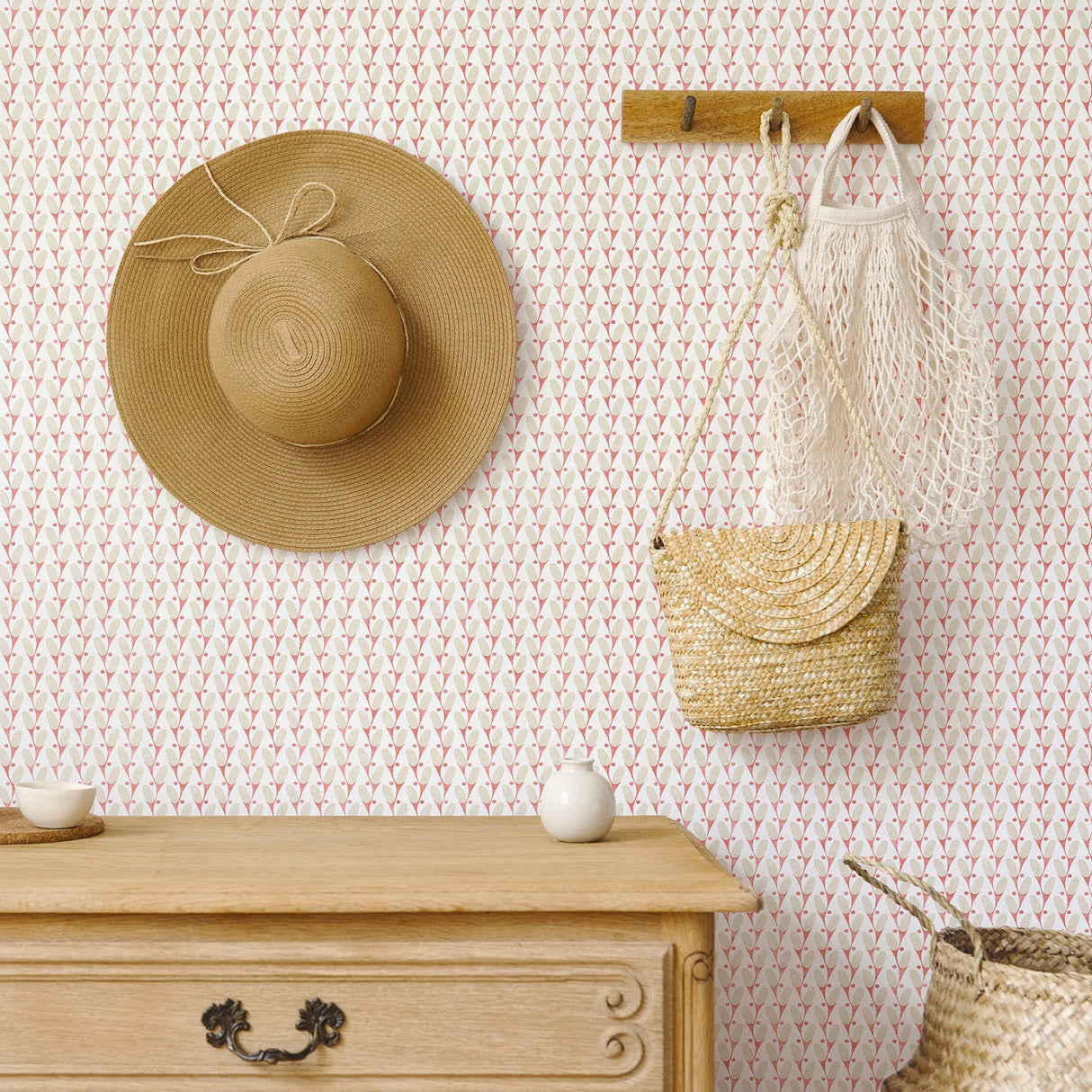 A-Street Prints 2903-25815 Landon Pink Abstract Geometric Wallpaper