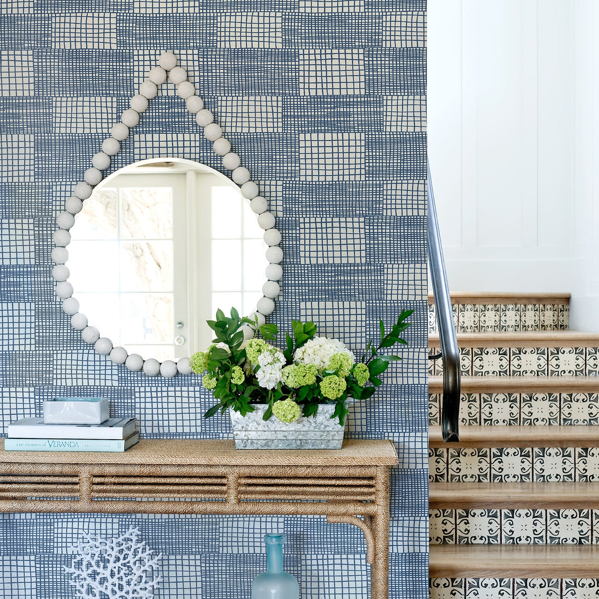 A-Street Prints 2903-25822 Maxwell Blue Geometric Wallpaper