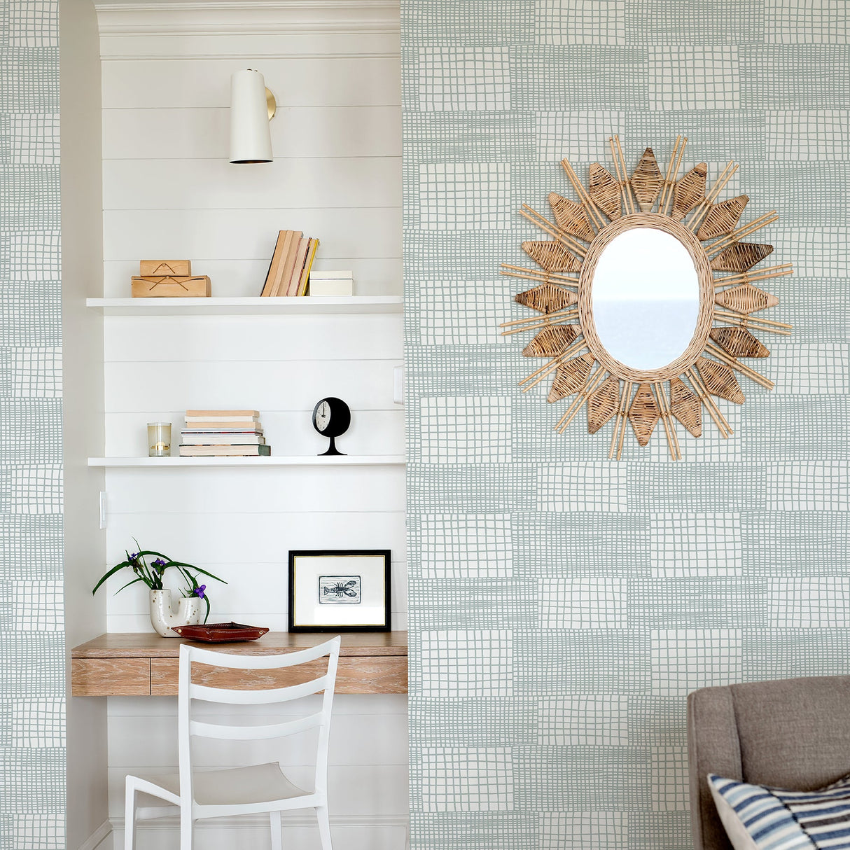 A-Street Prints 2903-25823 Maxwell Aqua Geometric Wallpaper