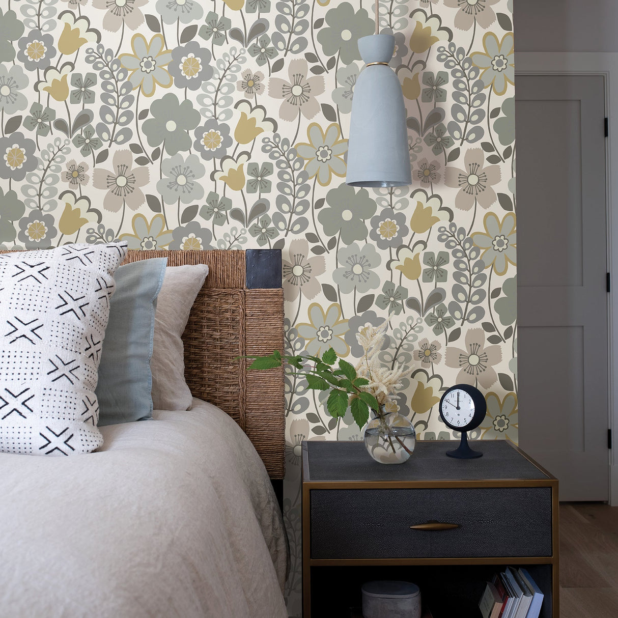 A-Street Prints 2903-25826 Piper Lavender Floral Wallpaper