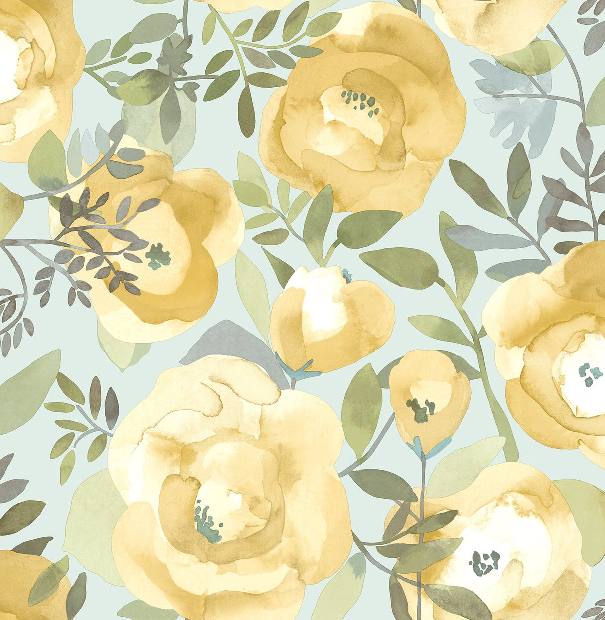 A-Street Prints 2903-25837 Orla Yellow Floral Wallpaper