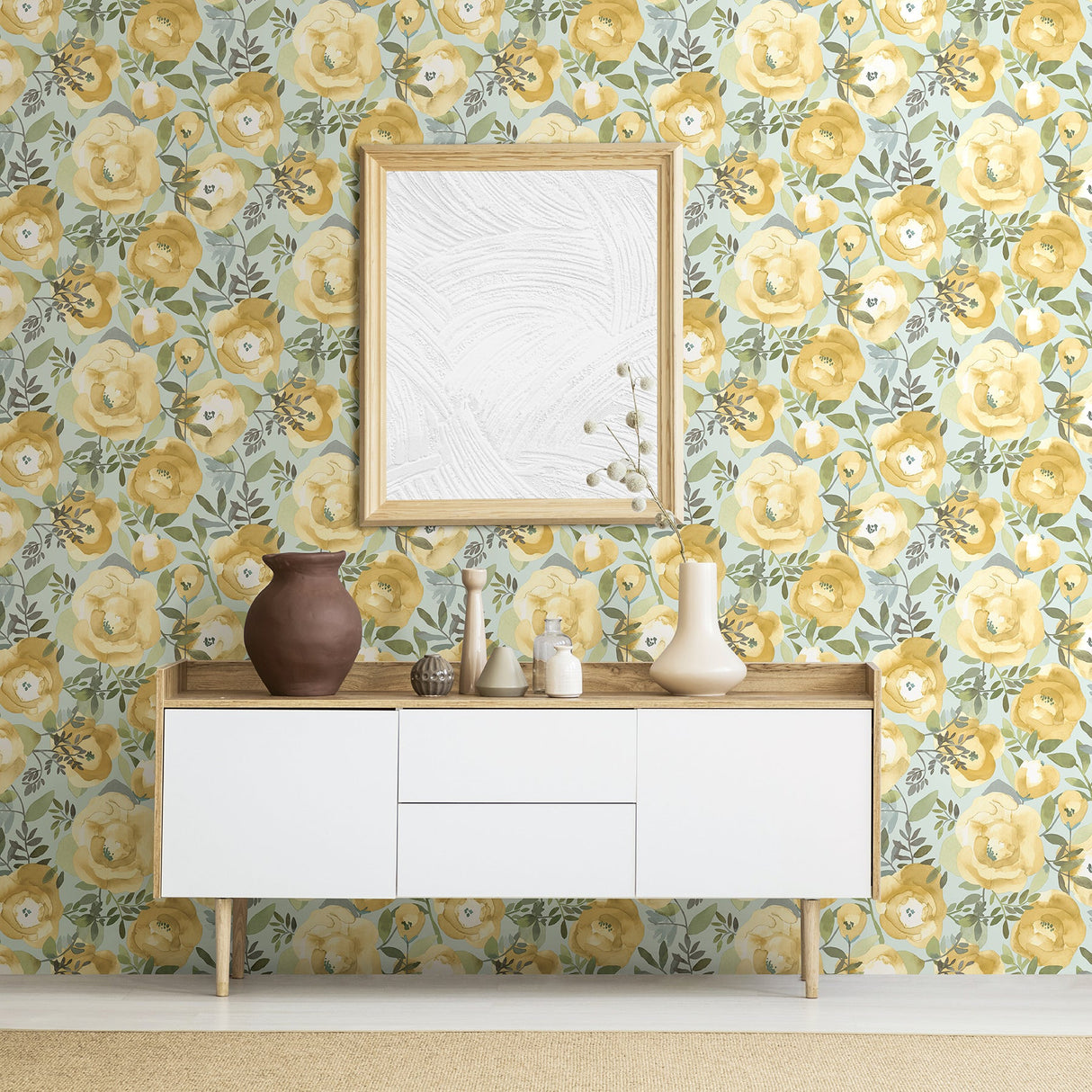 A-Street Prints 2903-25837 Orla Yellow Floral Wallpaper