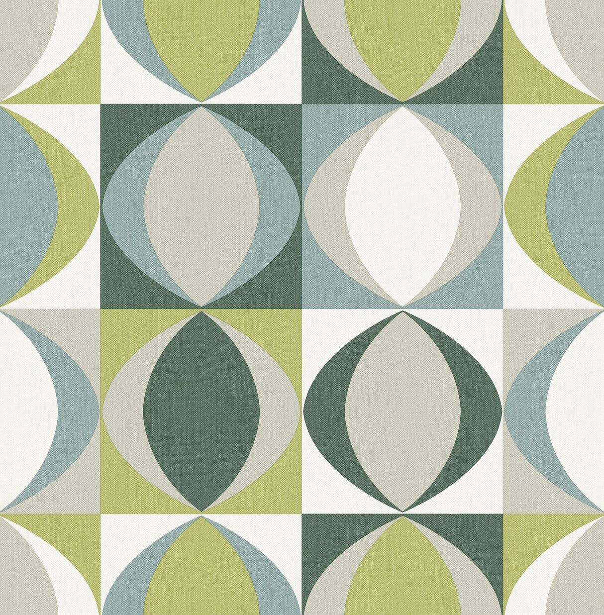 A-Street Prints 2903-25845 Archer Green Linen Geometric Wallpaper